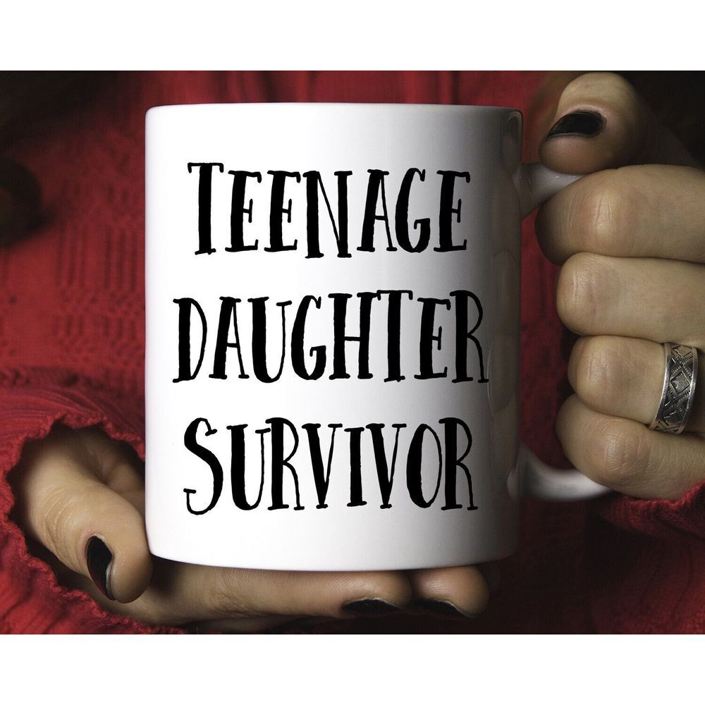 Teenage‎ Daughter Survivor Mug, 11oz Coffee Mug Gift For Girl Dad Mom Parents